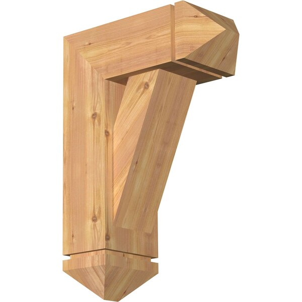 Ekena Millwork Traditional Arts and Crafts Smooth Bracket w/ Offset Brace, Western Red Cedar, 7 1/2"W x 18"D x 26"H BKT0806X18X26TRA03SWR - main